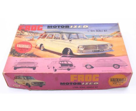 Frog 1/16th scale plastic kit for a Motorized Vauxhall Victor Estate Car, part started housed in the original boxAppears comp