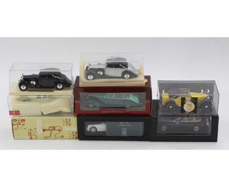 Collection of mixed 1/43rd scale model Rolls Royce vehicles, to include Rex Toys, Rio and others