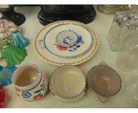 A qtyof assorted Poole, inc. two pieces of Carter Stabler Adams and a Poole pottery display plate