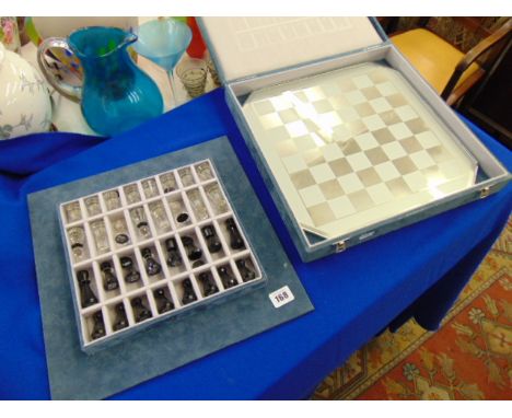 A Swarovski crystal chess set a.f in original box