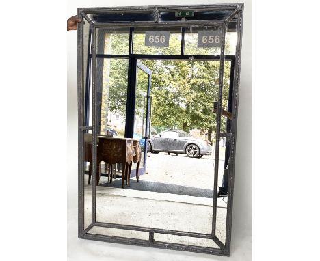 WALL MIRROR, rectangular Regency style with marginal mirror plates, 111cm W x 166cm H. 