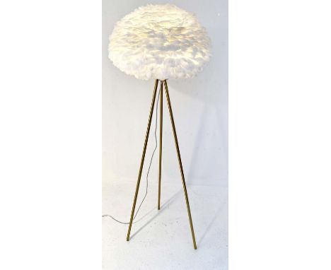 FEATHER CLOUD FLOOR LAMP, 168cm x 60cm diameter, tripod stand. 