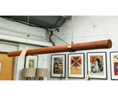 CEILING PENDANT LIGHT, contemporary Danish style, strip light design, 80cm drop. 