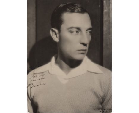 KEATON BUSTER: (1895-1966) American Silent Film Comedian, Academy Award winner. A good, early vintage signed and inscribed 7 