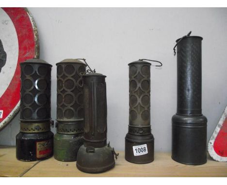 5 Edwardian car engine heaters including Bladons Sentinel etc.