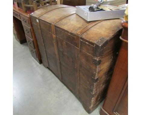 A large old domed top trunk.