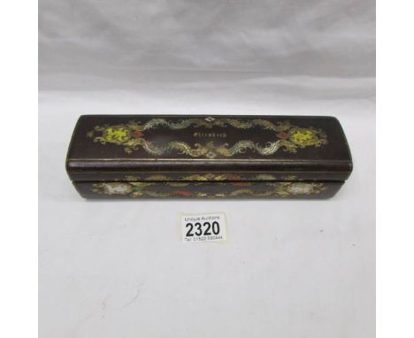 A 19th century ornate writing compendium with Berry's patent travelling inkwell and Berry's light box incorporating a 'Go to 