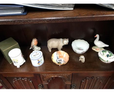 A quantity of china etc. including Beswick, Goebel, Royal Doulton &amp; Wedgewood etc.
