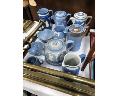 11 pieces of jasper ware by Brothers Dudson