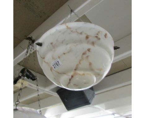 A 1930's 'fly catcher' lamp shade.