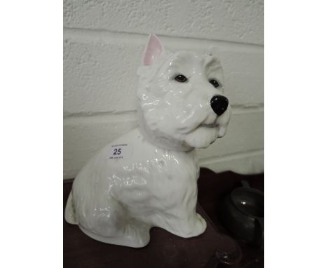 A Royal Adderley ceramic spirit decanter in the form of a Scottie dog, made exclusively for James Buchanan, Glasgow 