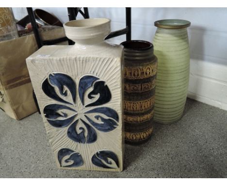 A selection of vintage vase with various retro designs 