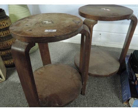 A pair of vintage Art Deco design stools or side tables