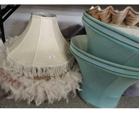 A selection of standard lamp shades 