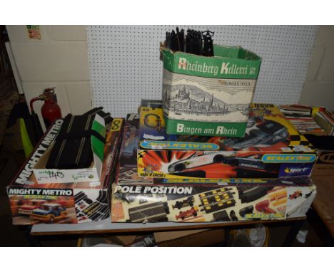 SUBSTANTIAL QUANTITY OF SCALEXTRIC CARS AND TRACK