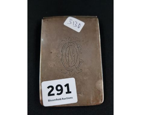 ANTIQUE SILVER CARD/STAMP CASE 