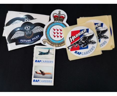BAG LOT OF VINTAGE RAF STICKERS 