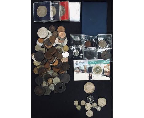 UK &amp; World coins &amp; Banknotes includes one Morgan Dollar 1896 &nbsp;with other world silver, the Banknotes contains fi