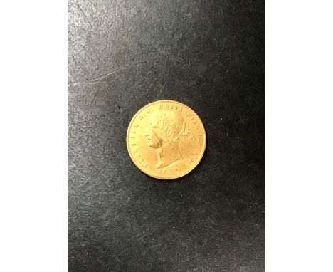 Victoria Australia Half Sovereign 1858. (Scratch to portrait)