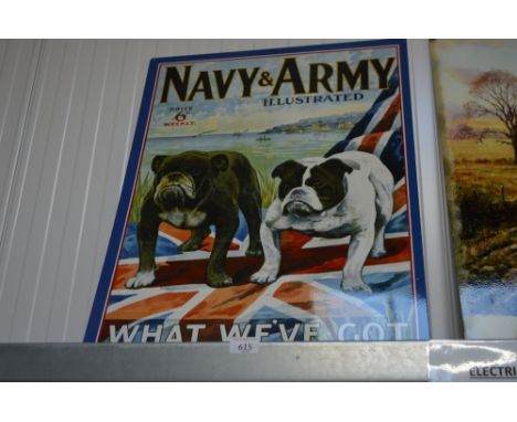 A reproduction Navy &amp; Army sign (138)
