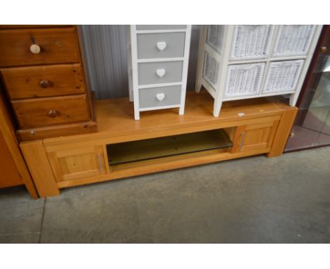 A light oak tv stand 