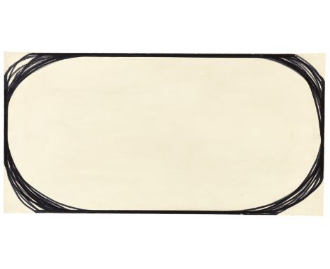   Gary KuehnOhne Titel  Filzschreiber auf Leinwand 50,5 x 100 x 7,5 cm. Rückseitig auf der Leinwand signiert und datiert 'G. 