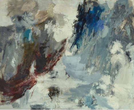   Heinz KreutzWinterlicht  Öl auf Leinwand 81 x 100 cm. Mit Atelierleiste gerahmt. Zweifach signiert und datiert 'Kreutz 59'.