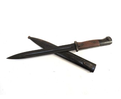 A Mauser bayonet, no maker's name, numbered 25970, with scabbard