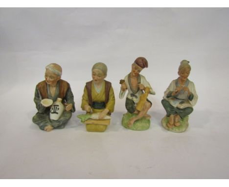 Four Oriental ceramic figures, some a/f