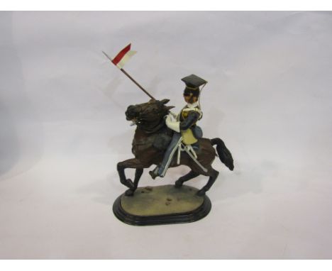 A Ballatynes of Walkerburn "17th Lancer Charge of the Light Brigade" cold cast resin figure on plinth display