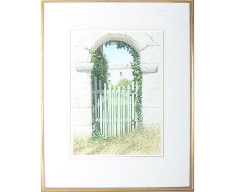 Nigel Ashcroft (British, b.1951), The Gate.&nbsp; Watercolour, Initialled lower left&nbsp; &nbsp;38.5 x 27.5cm
