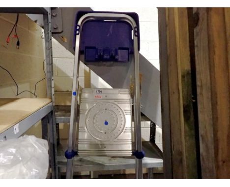 Werner five tread aluminium step ladders. Not available for in-house P&amp;P 