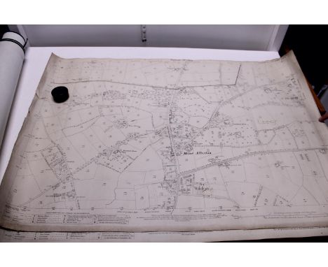 A job lot of early 19th century large Ordnance Survey maps of local areas 