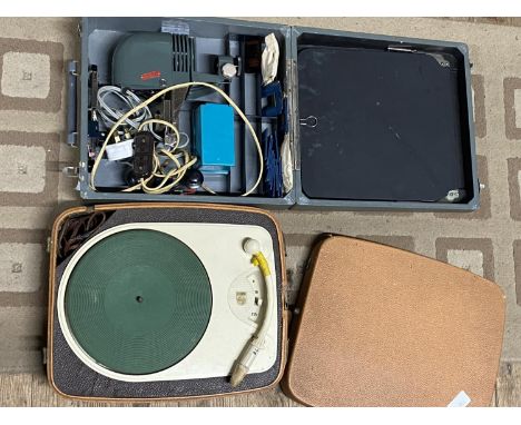 A vintage Pye turntable and a vintage slide projector (untested), shipping unavailable 