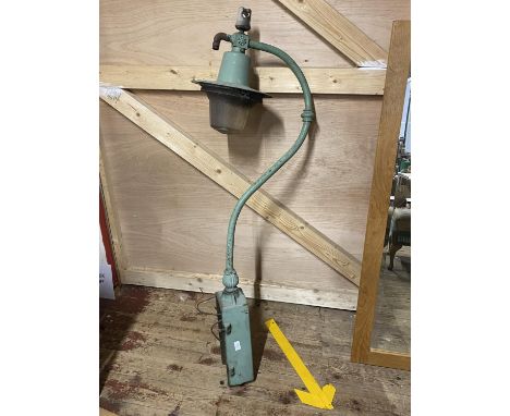 A large antique light fitting possibly a converted Victorian street light h145cm, shipping unavailable 