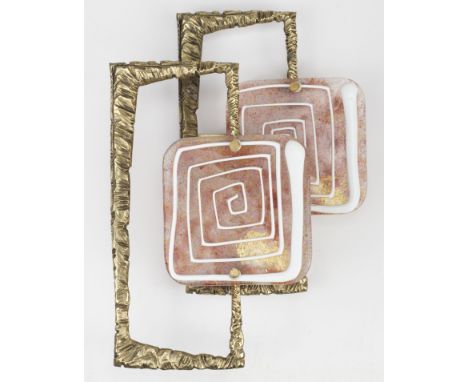* Brotto (Angelo, 1914-2002). An abstract wall light, circa 1960, bronze and Murano glass, designed for Esperia, produced by 