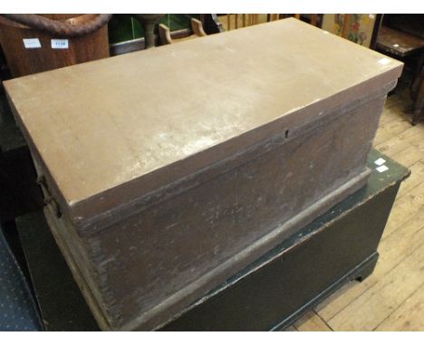 A Pine workbox containing various woodworking tools