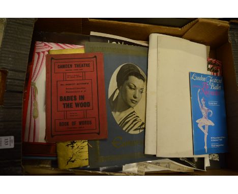 Box of ephemera relating to the theatre.