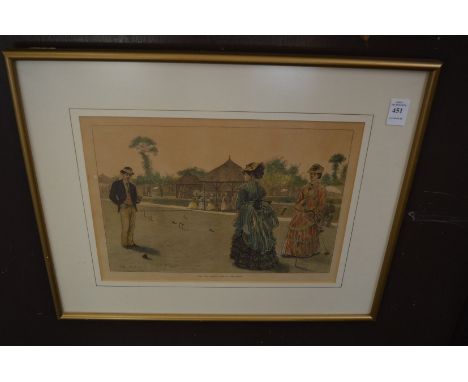 The Last Croquet Game of the Season, colour print.