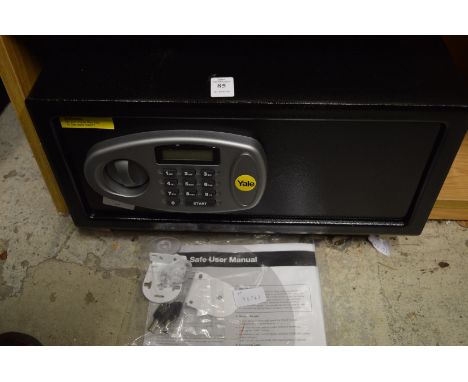 A Yale digital safe, unused.