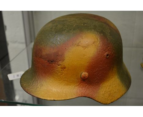 A German tin helmet.