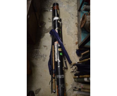 A Century Stealth salmon three piece fly fishing rod with storage tube.