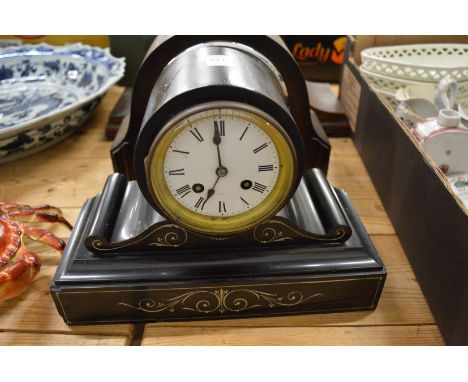 Three various mantel clocks.