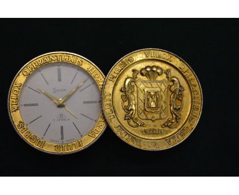 A Swiza novelty travelling clock.