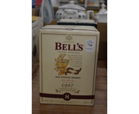 A Wade Bells Scotch whisky decanter Christmas 1997, boxed.