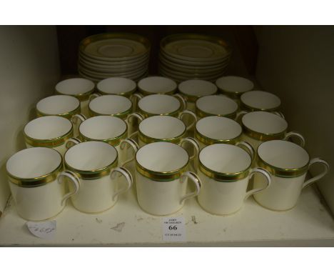 A quantity of Minton coffee cans and saucers.