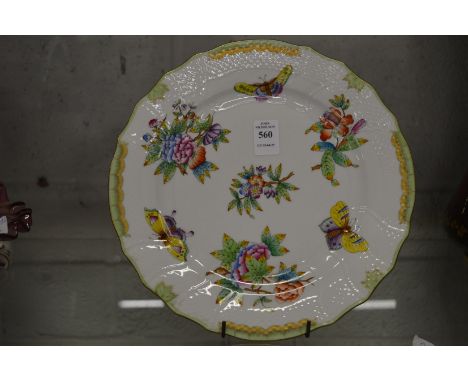 An Herend porcelain plate.