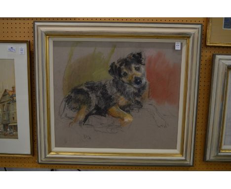Neil Forster, study of a terrier, pastel.
