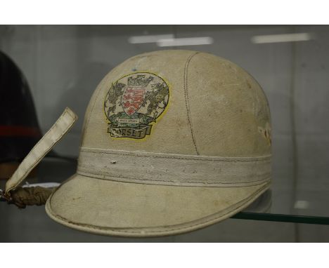 An early motoring helmet.