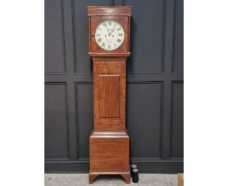 A 19th century mahogany eight day longcase clock, the 12 3/4in painted circular dial inscribed 'Sam Shortman, Newnham', 203cm